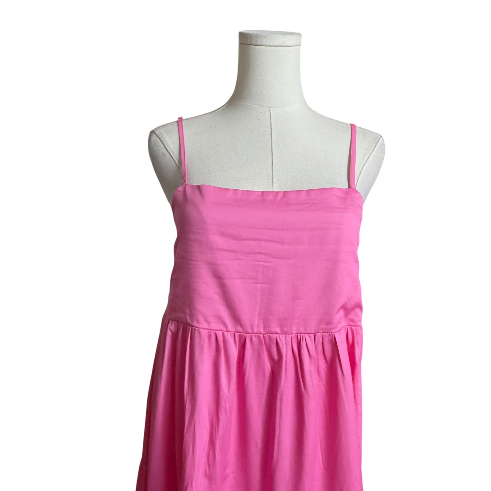 Charlie Holiday Isabella Maxi Dress Pink Cotton Tiered Nwt 2 Pullover Style — image 6 of 8